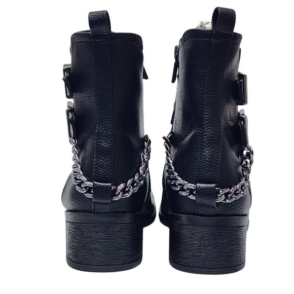 Kenneth Cole REACTION Salt Biker Chain Chelsea Boots Black US 7.5 M - Picture 4 of 14